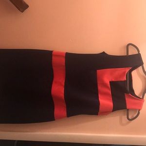 Blue and pink business dress